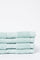 Redtag-Mint-Textured-Cotton-Face-Towel-Set-(4-Piece)-Category:Towels,-Colour:Mint,-Deals:New-In,-Dept:Home,-Filter:Home-Bathroom,-HMW-BAC-Towels,-New-In-HMW-BAC,-Non-Sale,-S23A,-Section:Homewares-Home-Bathroom-