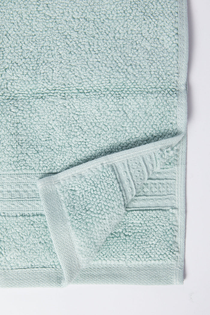 Redtag-Mint-Textured-Cotton-Face-Towel-Set-(4-Piece)-Category:Towels,-Colour:Mint,-Deals:New-In,-Dept:Home,-Filter:Home-Bathroom,-HMW-BAC-Towels,-New-In-HMW-BAC,-Non-Sale,-S23A,-Section:Homewares-Home-Bathroom-