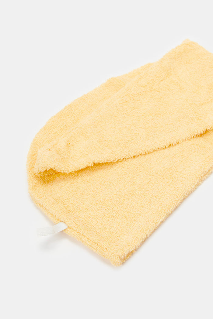 Redtag-Yellow-Hair-Wrap-365,-Category:Robes,-Colour:Yellow,-Deals:New-In,-Filter:Home-Bathroom,-H1:HMW,-H2:BAC,-H3:RBS,-H4:RBS,-HMW-BAC-Robes,-New-In-HMW-BAC,-Non-Sale,-Season:365,-Section:Homewares,-Style:HAIR-WRAP-Home-Bathroom-
