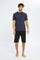 Redtag-Men-Slate-Grey/Black-Shorts-Pyjama-Set-Category:Pyjama-Sets,-Colour:Charcoal,-Deals:New-In,-Filter:Men's-Clothing,-H1:MWR,-H2:GEN,-H3:NWR,-H4:PJS,-Men-Pyjama-Sets,-New-In-Men-APL,-Non-Sale,-S23D,-Season:S23D,-Section:Men-Men's-