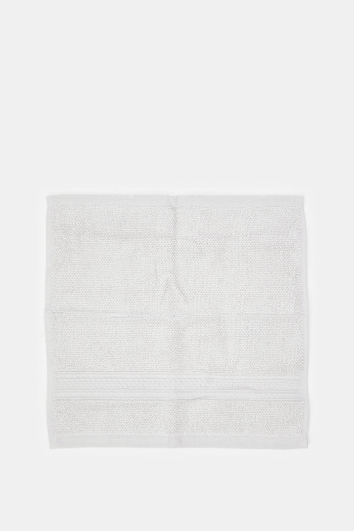 Redtag-Light-Grey-Textured-Cotton-Face-Towel-Set-(4-Piece)-Category:Towels,-Colour:Grey,-Deals:New-In,-Filter:Home-Bathroom,-H1:HMW,-H2:BAC,-H3:TOW,-H4:FAC,-HMW-BAC-Towels,-HMWBACTOWFAC,-New-In-HMW-BAC,-Non-Sale,-ProductType:Face-Towels,-Season:W23A,-Section:Homewares,-W23A-Home-Bathroom-