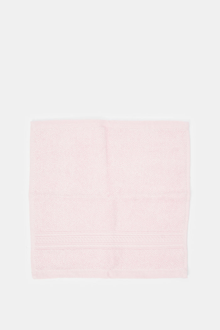 Redtag-Pink-Textured-Cotton-Face-Towel-Set-(4-Piece)-Category:Towels,-Colour:Pink,-Deals:New-In,-Filter:Home-Bathroom,-H1:HMW,-H2:BAC,-H3:TOW,-H4:FAC,-HMW-BAC-Towels,-HMWBACTOWFAC,-New-In-HMW-BAC,-Non-Sale,-ProductType:Face-Towels,-Season:W23A,-Section:Homewares,-W23A-Home-Bathroom-
