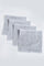 Grey Soft Cotton Face Towel Set (4 Piece) - REDTAG